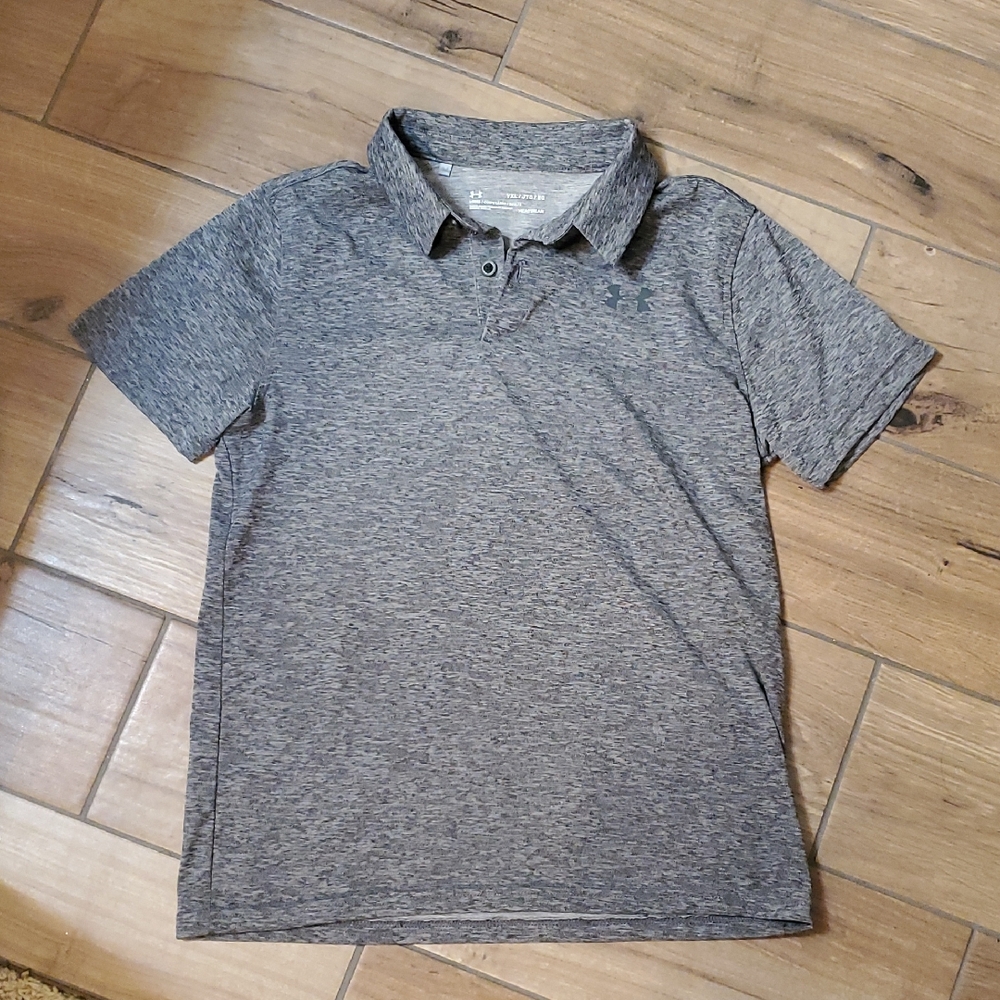 Under Armour Boy's Charcoal Polo Shirt